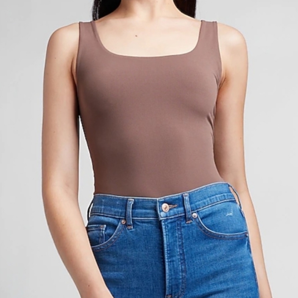 Express Brown Bodysuit Tank